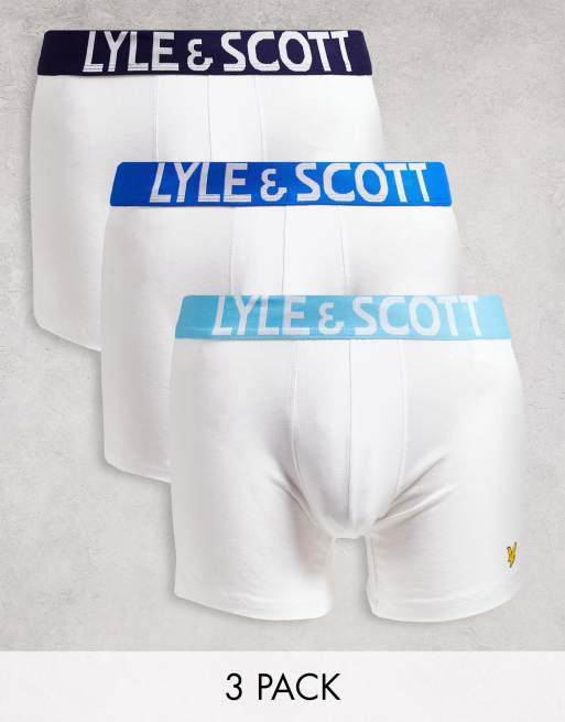 Lyle & Scott - Bodywear - Set van 3 boxershorts in wit