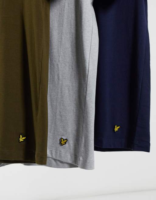 Lyle & Scott - Bodywear - Set van 3 T-shirts in multi, 4 van 4