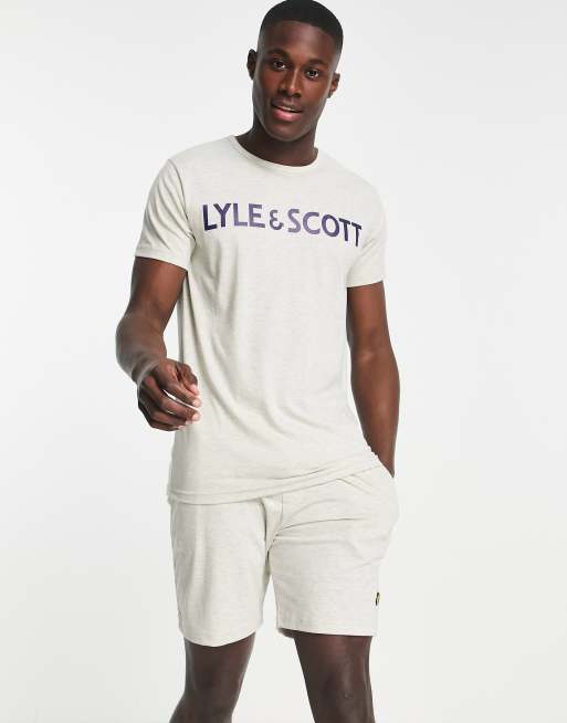 Lyle Scott bodywear t shirt and shorts lounge set in grey ASOS