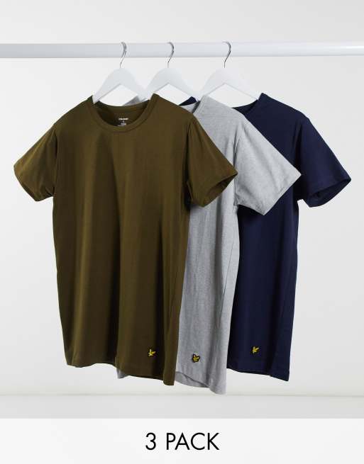 Lyle & Scott – Bodywear – T-shirts 3-pack med olika färger