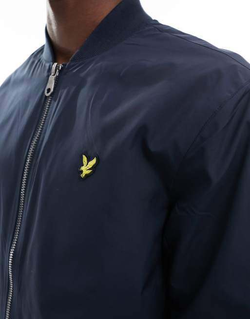 Lyle Scott Bomber Jacket in Dark Blue ASOS