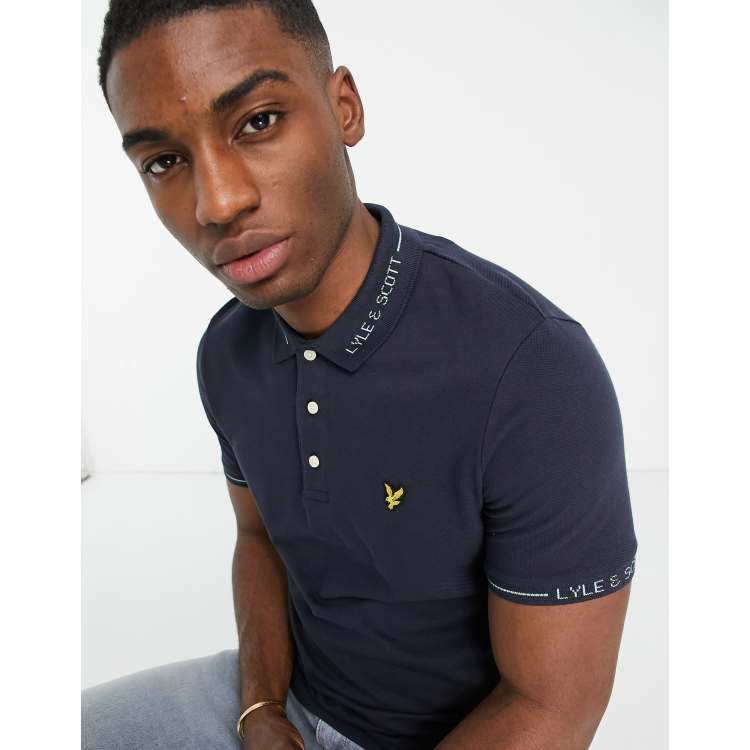 lyle & scott tipped polo shirt