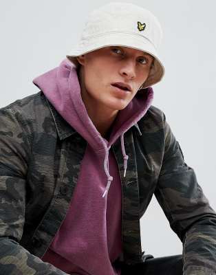 Lyle Scott Bucket Hat In Light Stone ASOS