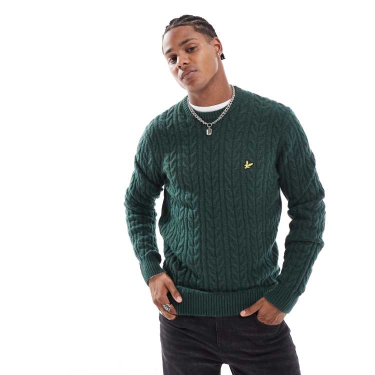 Mens lyle and scott cable knit jumper hotsell