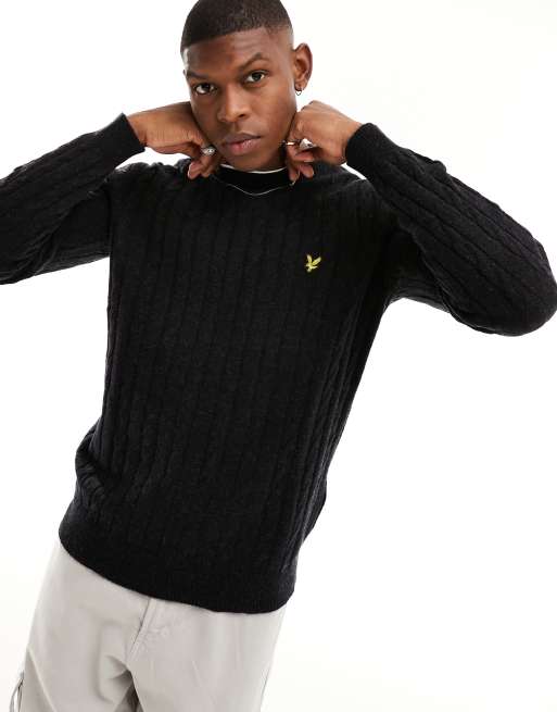 Lyle & Scott Cable Jumper in Black