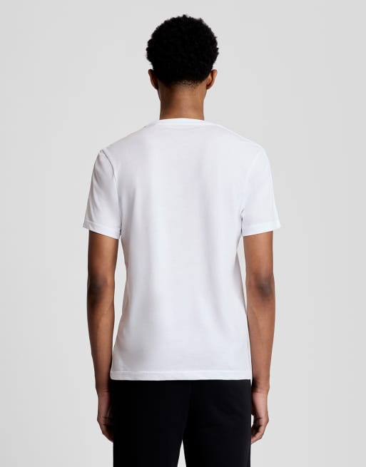 Lyle & Scott - Camiseta blanca de manga corta con detalle de cinta, 4 de 7