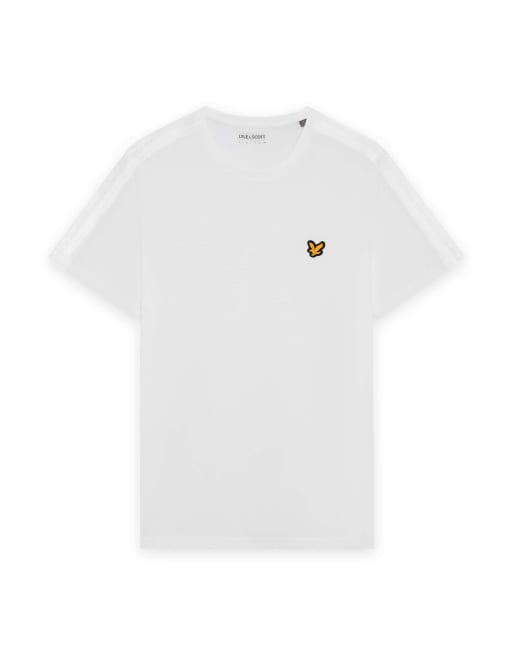 Lyle & Scott - Camiseta blanca de manga corta con detalle de cinta, 5 de 7