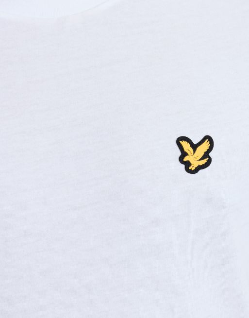 Lyle & Scott - Camiseta blanca de manga corta con detalle de cinta, 6 de 7