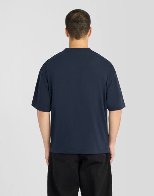 Lyle & Scott camiseta boxy fit de manga corta en azul marino oscuro, 4 de 6