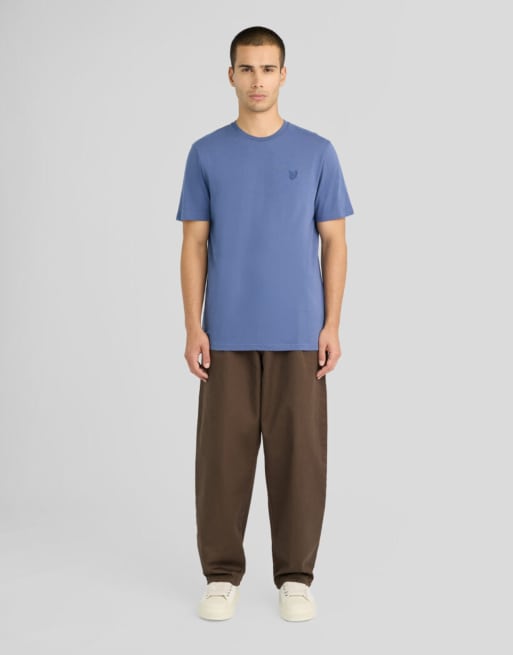 Lyle & Scott - camiseta de manga corta superfina en smoke blue, 2 de 6