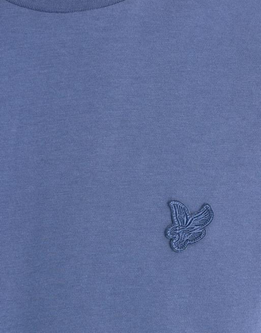 Lyle & Scott - camiseta de manga corta superfina en smoke blue, 6 de 6