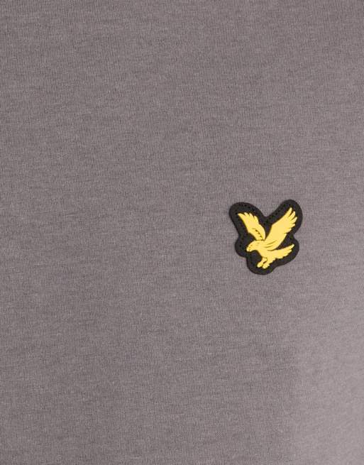 Lyle & Scott - Camiseta gris mercurio de manga corta con detalle de cinta de jacquard, 7 de 7