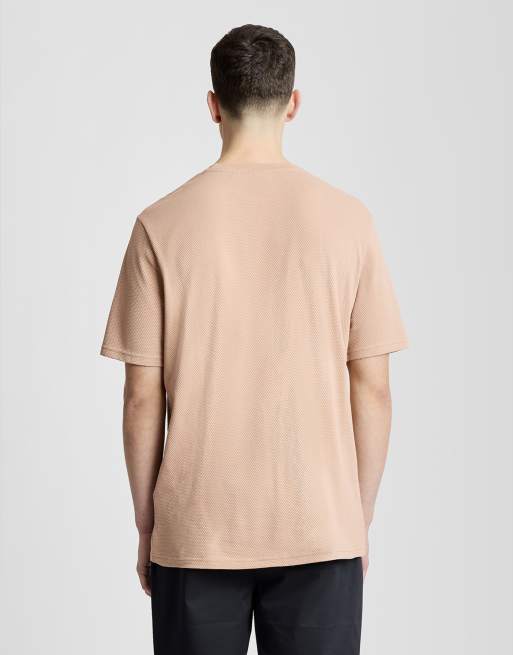 Lyle & Scott - camiseta jacquard popcorn de manga corta en y121 barley, 4 de 5