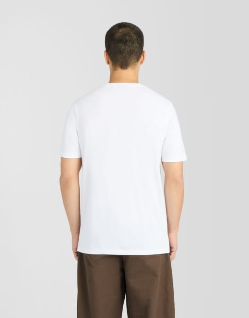 Lyle & Scott camiseta lisa con águila texturizada de manga corta en blanco, 4 de 5