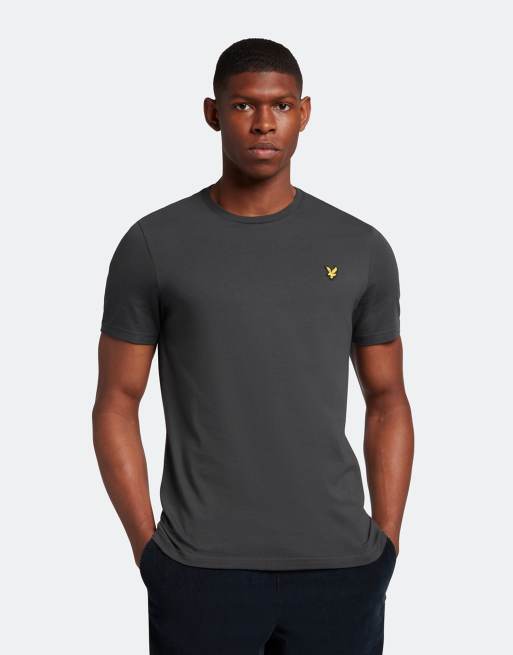 Lyle & Scott - camiseta lisa de manga corta en w635 gunmetal, 7 de 7