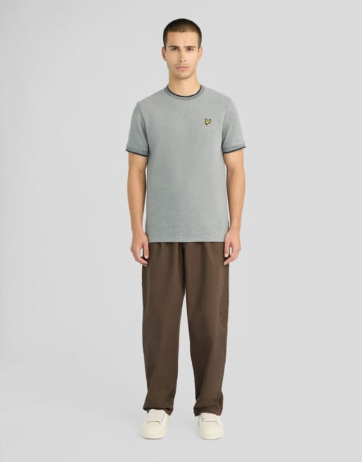 Lyle & Scott - Camiseta negro jaspeado de manga larga de tejido entrelazado, 2 de 6