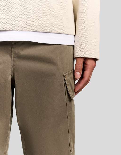 Lyle & Scott Cargo-Hose mit Bündchen in x569 Khaki Ash, 3 von 6