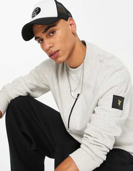 Lyle & Scott – Casuals – Sweatshirt in Wollweiß mit Tasche 