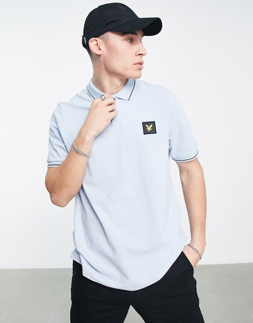 Casuals zip neck polo in blue