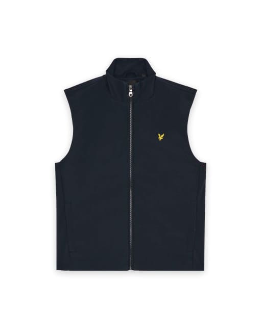 Lyle & Scott - chaleco softshell con espalda de malla y cuello alzado en z271 azul marino oscuro, 5 de 6