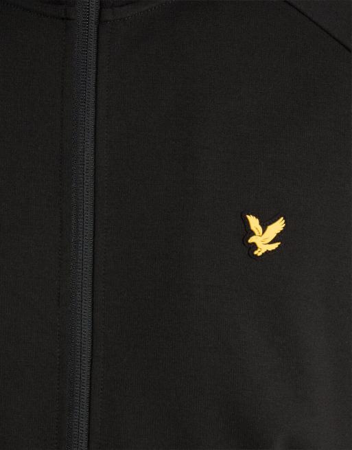Lyle & Scott chaqueta deportiva de forro polar para capa intermedia en negro azabache, 6 de 6
