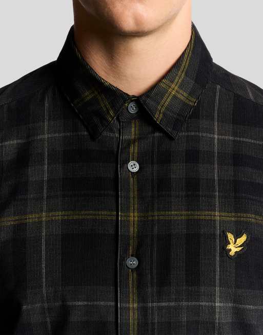 Lyle & Scott - Chemise en velours côtelé à carreaux écossais - Noir jais  , 2 de 5