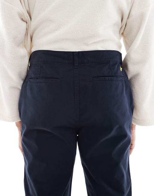 Lyle & Scott - Chino met rechte pijpen in donker marineblauw   , 5 van 5