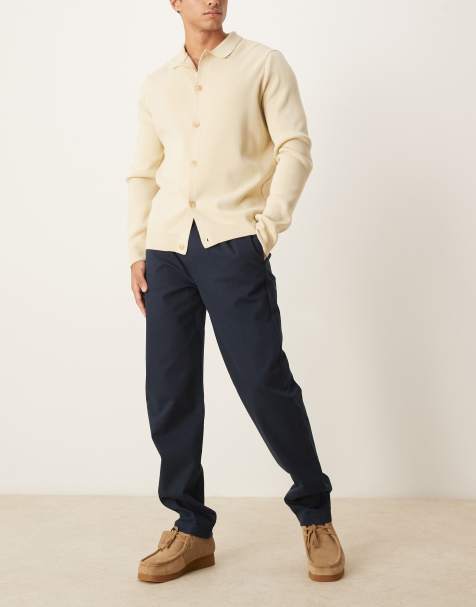 Lyle & Scott co-ord cord trouser in navy - view 1