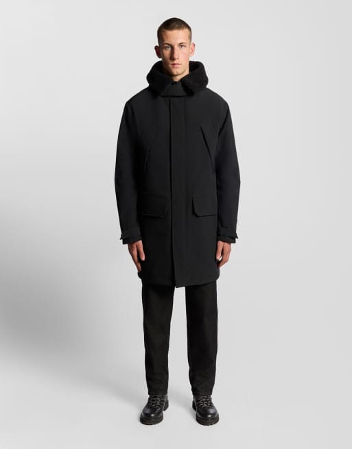 Lyle & Scott  cold weather parka in  jet black   , 3 of 4
