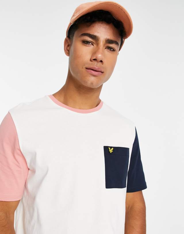 Lyle & Scott color block t-shirt in multi