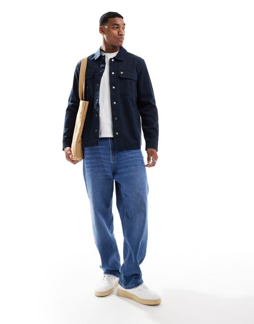 Lyle Scott cord overshirt in navy ASOS