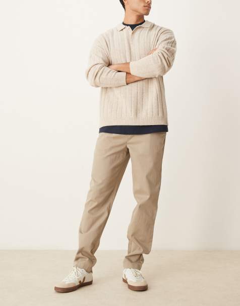 Lyle & Scott cord trouser in taupe