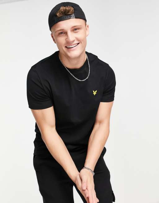 Lyle & Scott cotton logo t-shirt in black, 3 of 4
