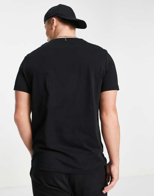 Lyle & Scott cotton logo t-shirt in black, 4 of 4