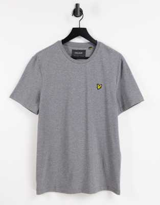 Lyle & Scott Lyle & Scott cotton logo t-shirt in grey marl