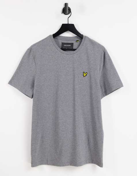 Lyle & Scott cotton logo t-shirt in grey marl - view 1