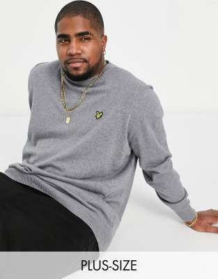 Lyle & Scott Lyle & Scott cotton merino crew neck jumper-Grey