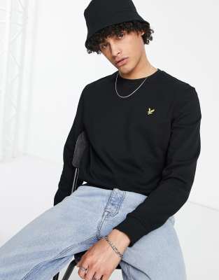 Lyle & Scott crew neck sweat in black