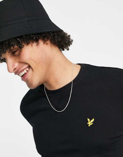 Lyle and scott best sale crew neck sweatshirt black