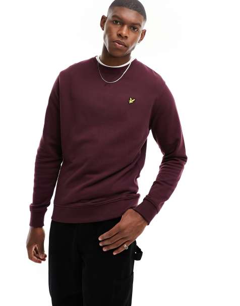 Lyle & Scott Crew Neck Sweatshirt in Burgundy - view 1