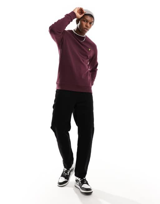 Lyle & Scott Crew Neck Sweatshirt in Burgundy , 4 of 4