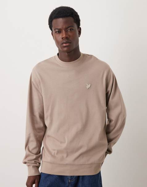 Lyle & Scott   crew neck sweatshirt in  cobblestone  - view 1