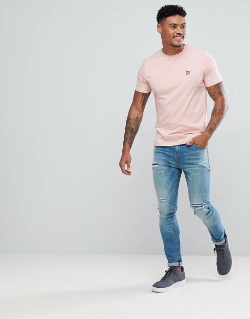 Lyle And Scott T-shirt Mid Pink Marl,tee,mens,crew neck