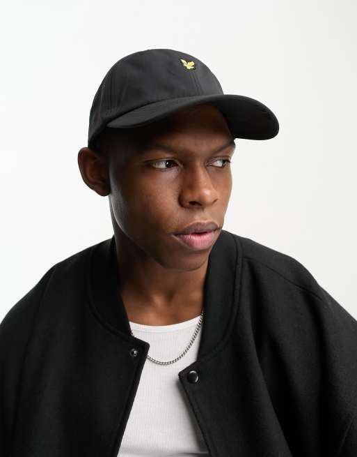Lyle & Scott – Czarna baseballowa czapka z daszkiem z tkaniny ripstop
