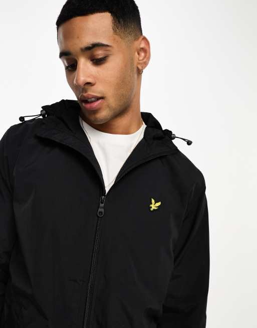 Lyle & Scott – Czarna zapinana na zamek kurtka z logo , 2 z 4