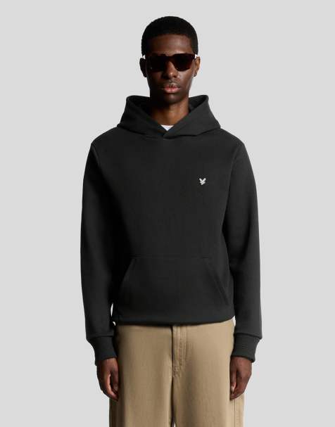 Lyle & Scott diagonal weave hoodie in lacquer - view 1