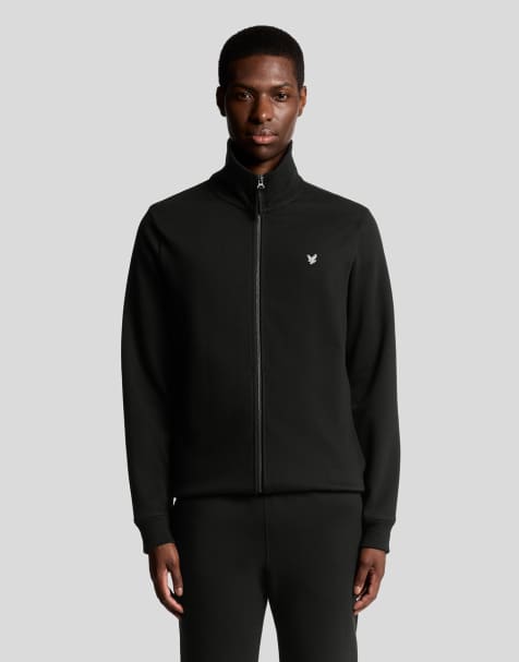 Lyle & Scott diagonal weave zip through in lacquer - view 1