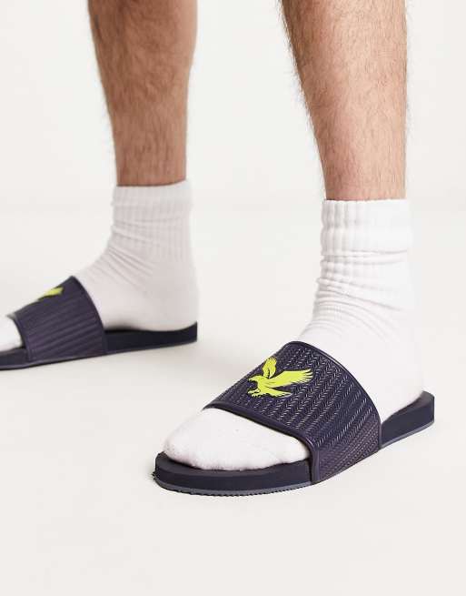 Lyle & Scott – Easy – Slider in Marineblau