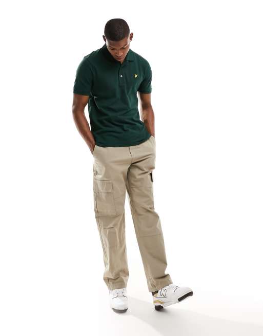 Lyle & Scott - Effen poloshirt in groen   , 2 van 4