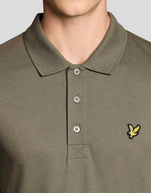 Lyle & Scott effen poloshirt met korte mouwen in w837 woolwich, 3 van 6